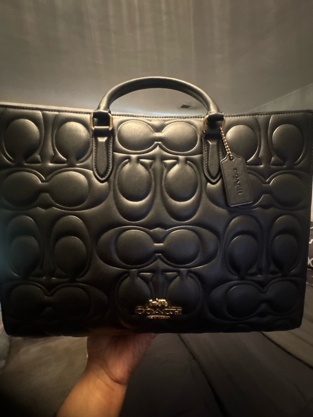 Coach Maggie Tote Bag In Signature Leather - Picture 6 of 11